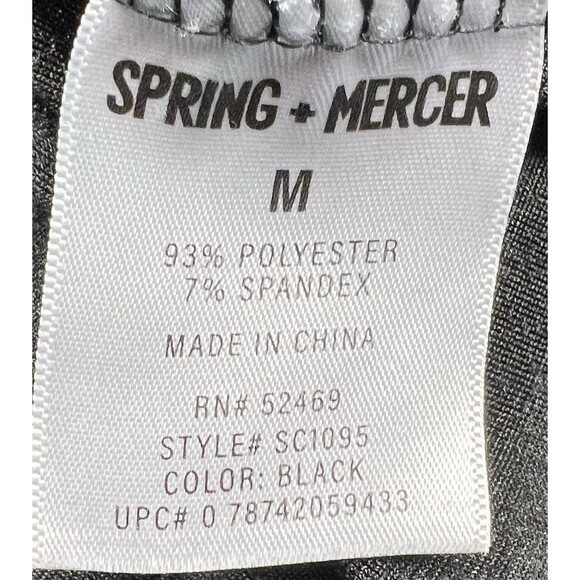 Spring + Mercer Crushed Velvet Legging Tee Black V-Neck MED Gothic Chic Luxe - Picture 8 of 8